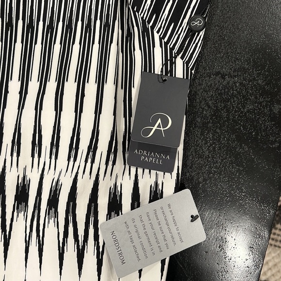 Adrianna Papell Black and White Print Shift Dress Size 8 - Picture 8 of 10